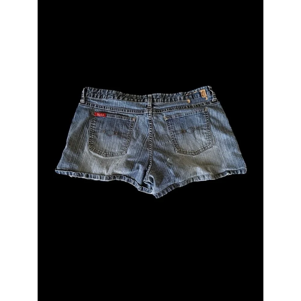 Y2K Mudd Denim Jean Shorts Women's‎ Sz 17 Fits 32W Vintage Low Rise 90's